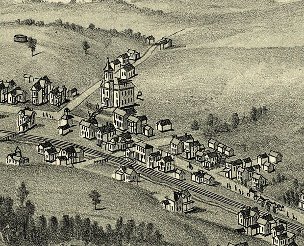 Bird's Eye View of Salem, WV, 1899