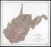 Topographic Map of West Virginia, 1984
