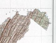 Topographic Map of West Virginia, 1984