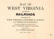 Map of the State of West Virginia Showing Railroads, 1917