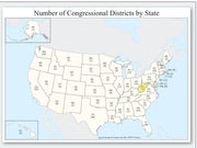 West Virginia Congressional District Wall Map