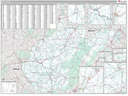 Premium Style Wall Map of West Virginia by Market Maps