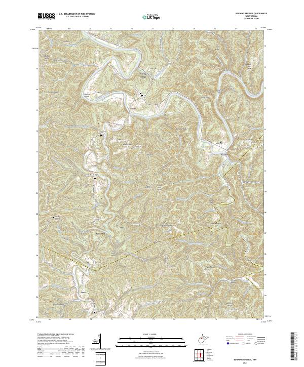 US Topo 7.5-minute map for Burning Springs WV