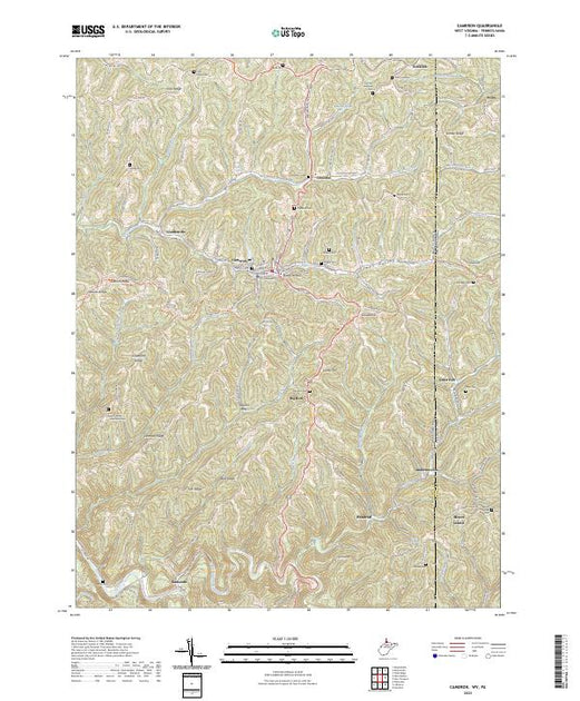 US Topo 7.5-minute map for Cameron WVPA – American Map Store