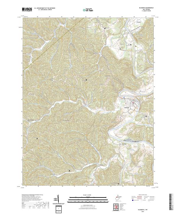 US Topo 7.5-minute map for Elizabeth WV