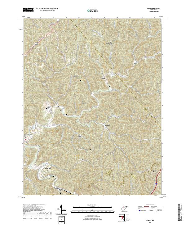 US Topo 7.5-minute map for Gilmer WV