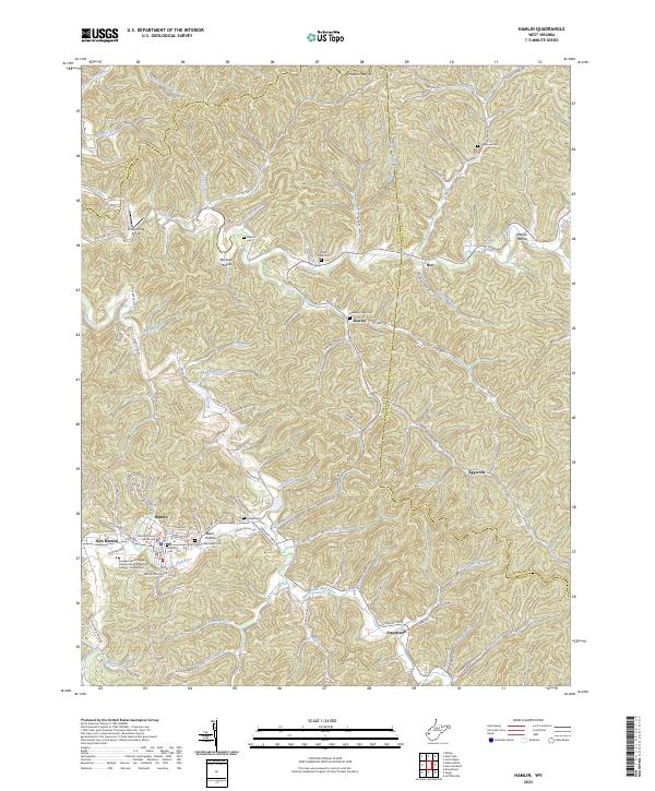 US Topo 7.5-minute map for Hamlin WV