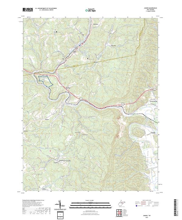 US Topo 7.5-minute map for Junior WV