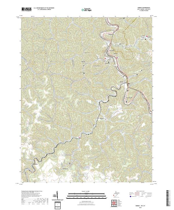 US Topo 7.5-minute map for Kermit WVKY – American Map Store