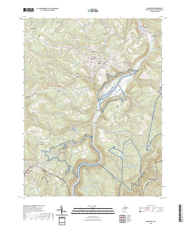 US Topo 7.5-minute map for Kingwood WV