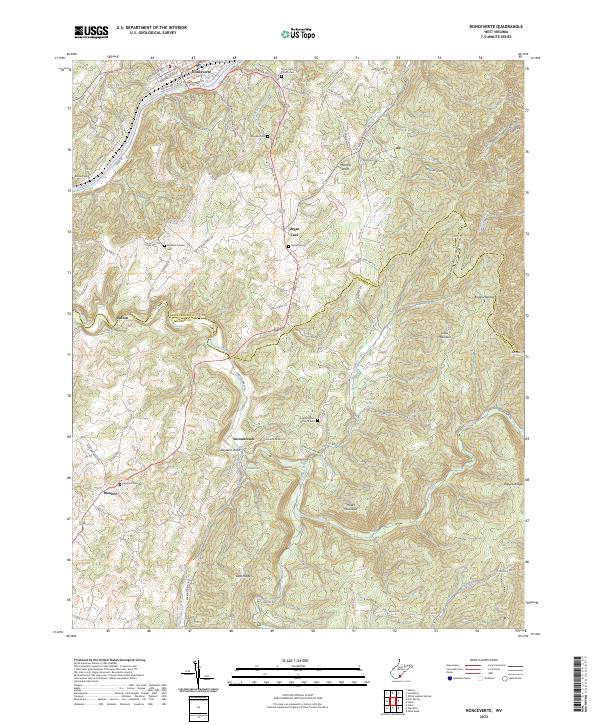 US Topo 7.5-minute map for Ronceverte WV