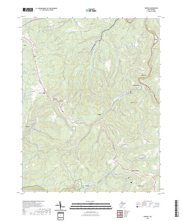 US Topo 7.5-minute map for Winona WV