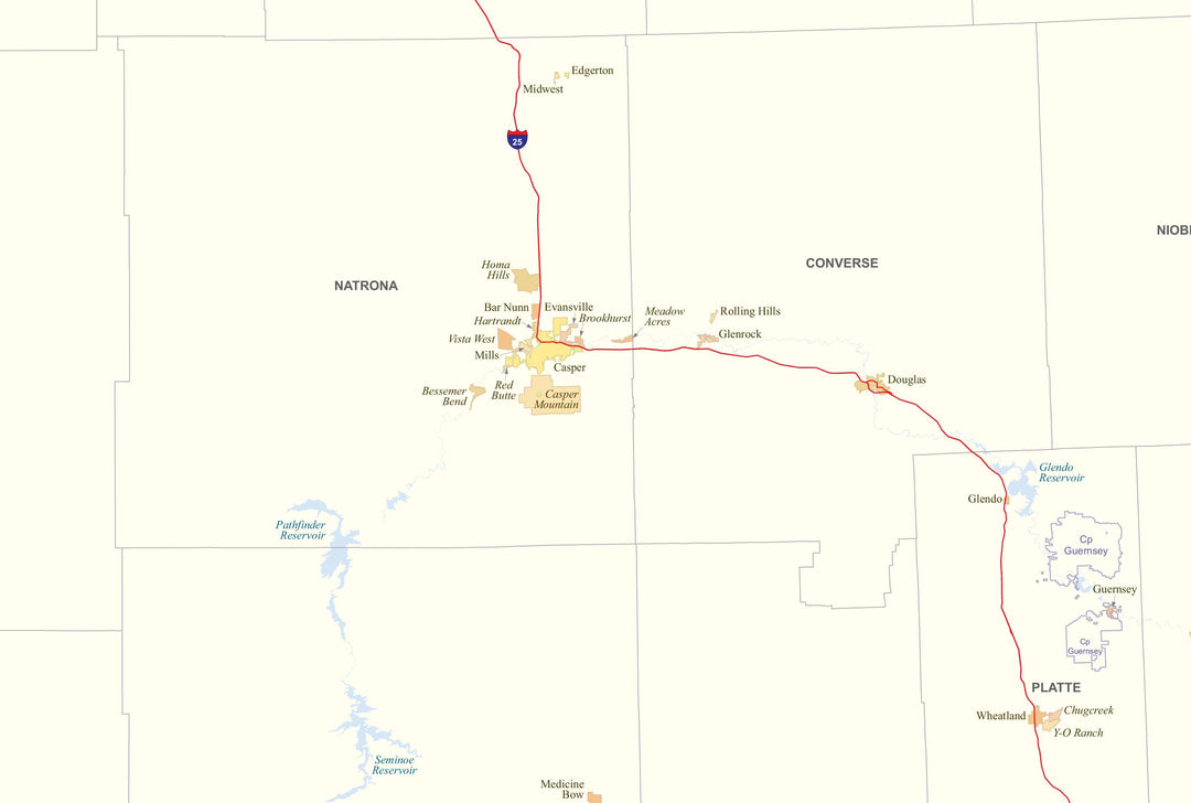 Wyoming Congressional District Wall Map