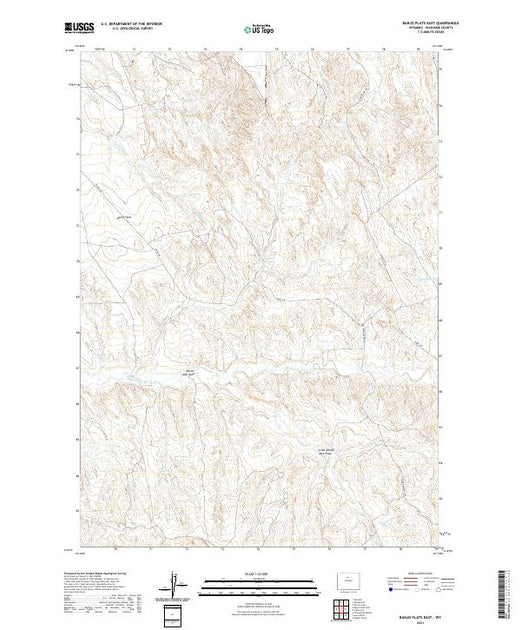 USGS US Topo 7.5-minute map for Banjo Flats East WY 2021 – American Map ...
