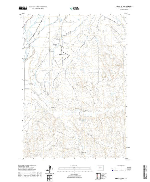 USGS US Topo 7.5-minute map for Banjo Flats West WY 2021 – American Map ...