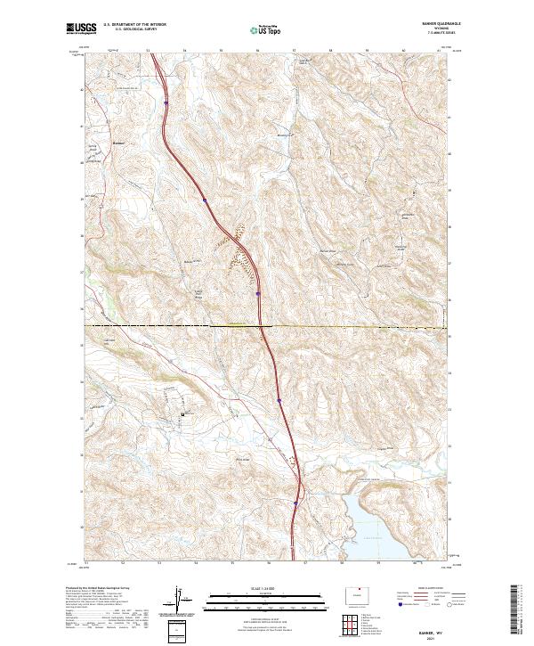 US Topo 7.5-minute map for Banner WY