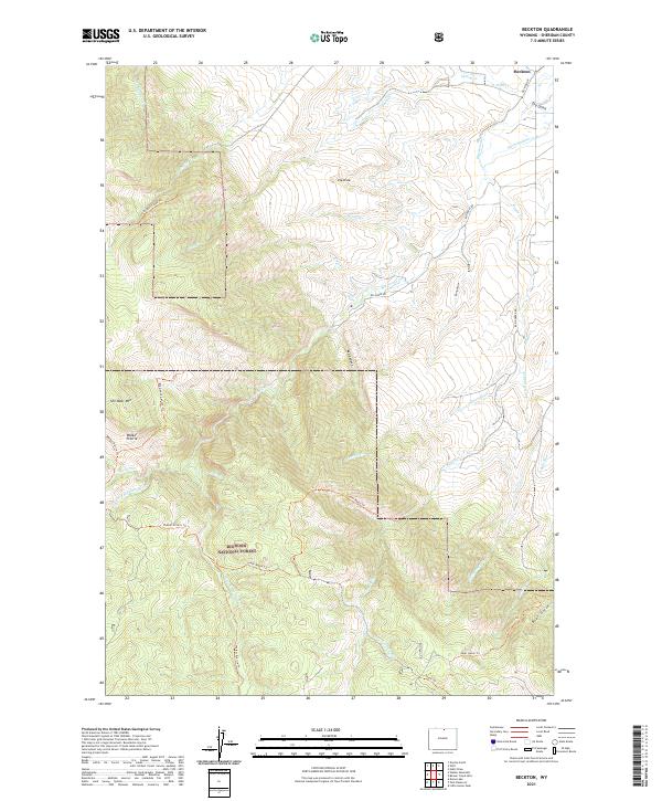 USGS US Topo 7.5-minute map for Beckton WY 2021