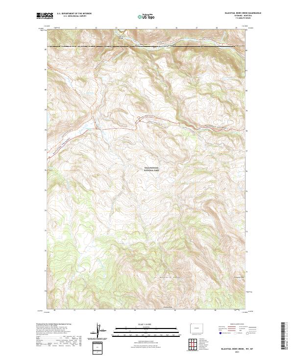 USGS US Topo 7.5-minute map for Blacktail Deer Creek WYMT 2021