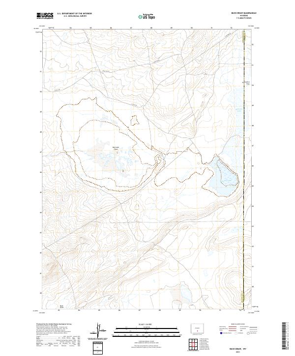 USGS US Topo 7.5-minute map for Buck Draw WY 2021