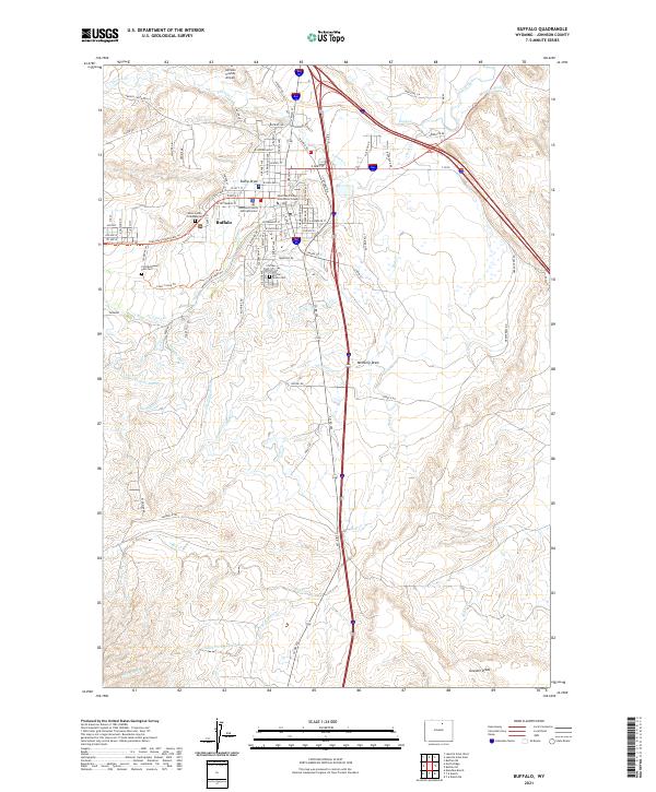US Topo 7.5-minute map for Buffalo WY