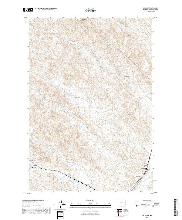 US Topo 7.5-minute map for Clearmont WY