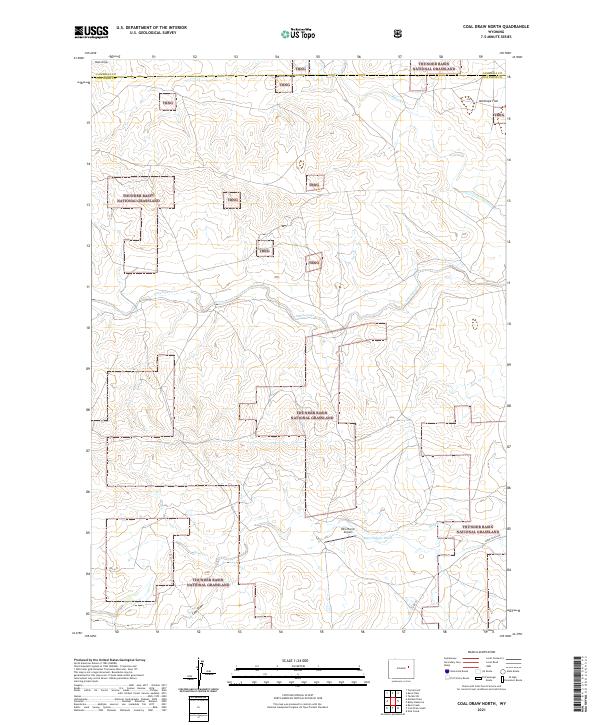 USGS US Topo 7.5-minute map for Coal Draw North WY 2021