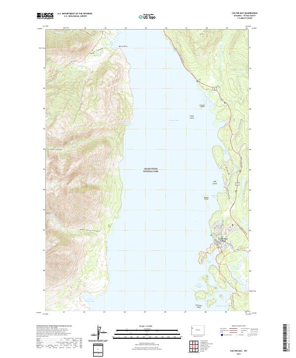 USGS US Topo 7.5-minute map for Colter Bay WY 2021
