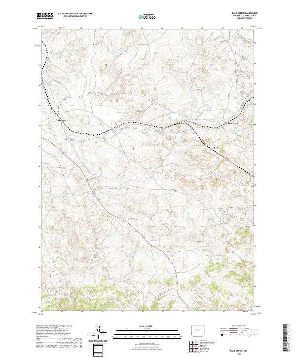 USGS US Topo 7.5-minute map for Dale Creek WY 2021