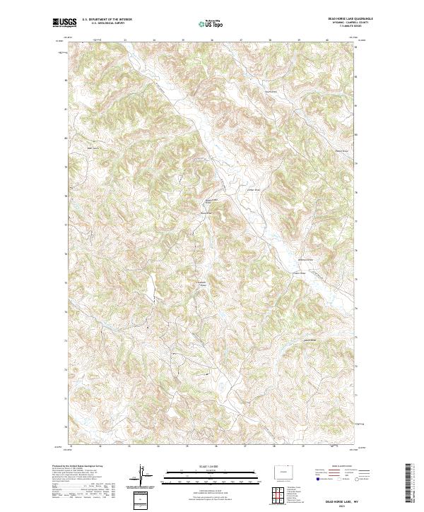 USGS US Topo 7.5-minute map for Dead Horse Lake WY 2021