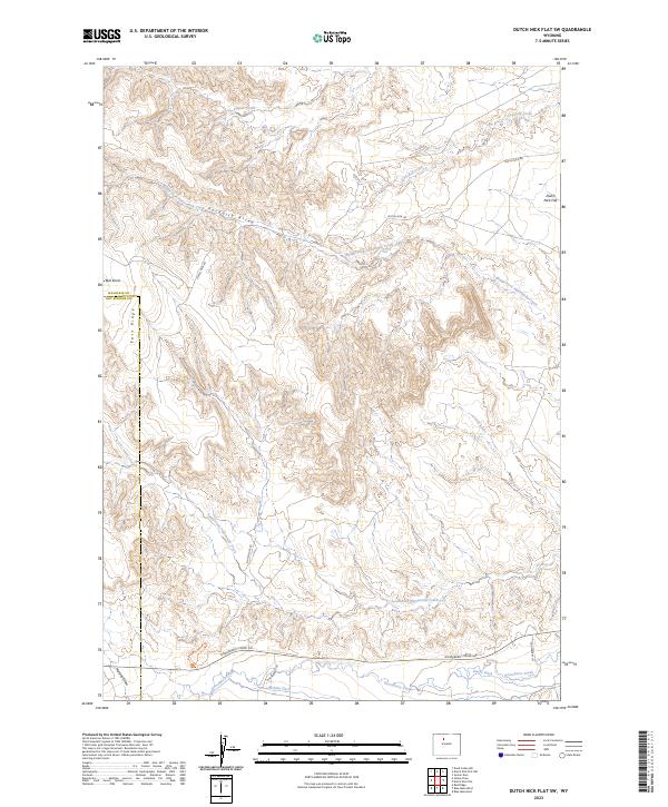 US Topo 7.5-minute map for Dutch Nick Flat SW WY