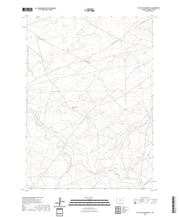 US Topo 7.5-minute map for East of Haybarn Hill WY