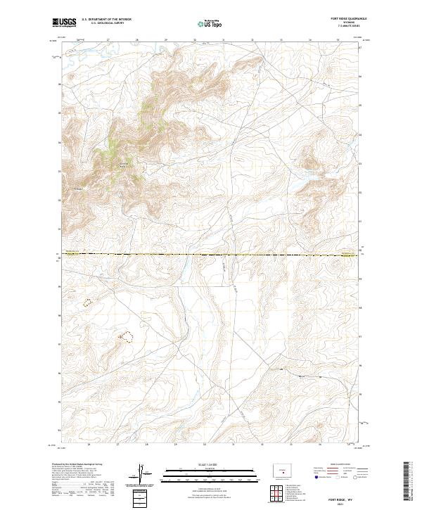USGS US Topo 7.5-minute map for Fort Ridge WY 2021