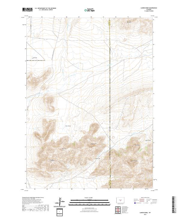USGS US Topo 7.5-minute map for Lankin Dome WY 2021