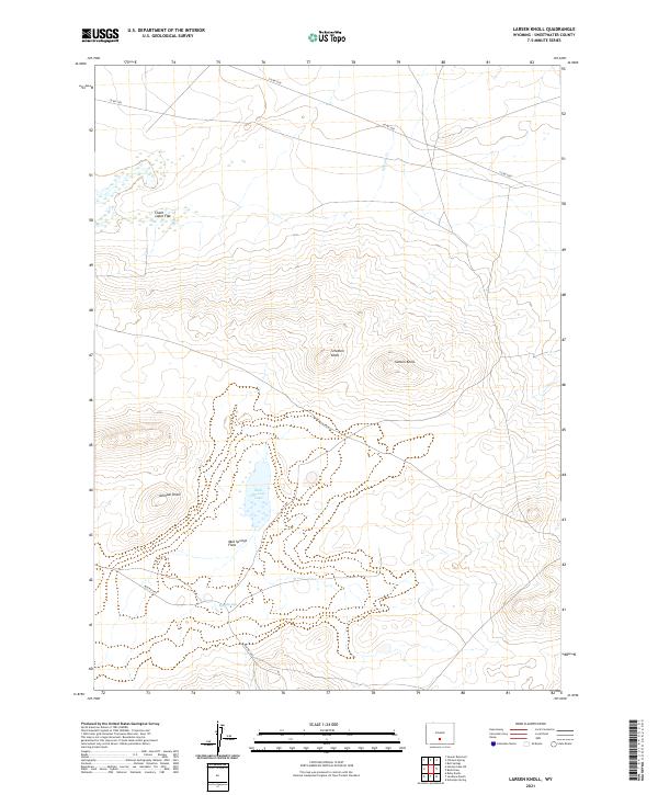 USGS US Topo 7.5-minute map for Larsen Knoll WY 2021