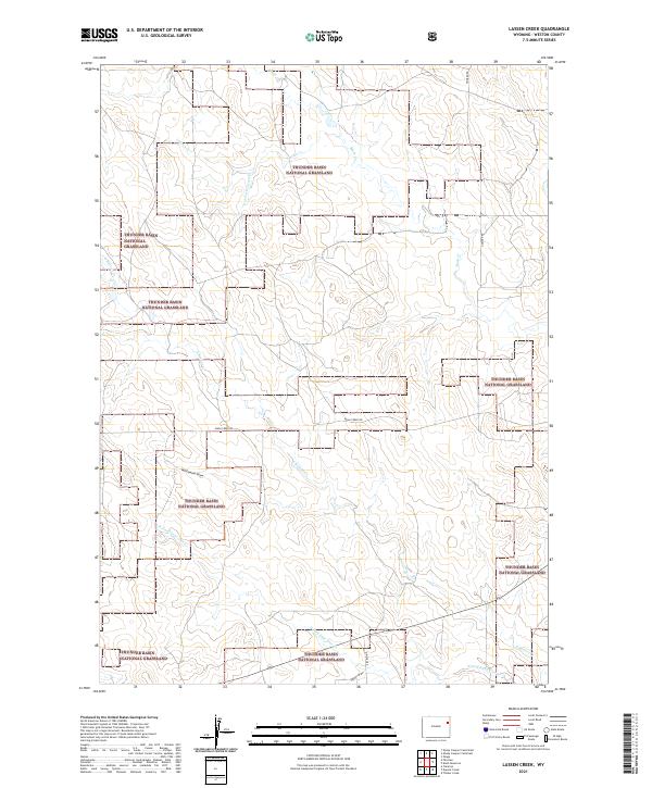 USGS US Topo 7.5-minute map for Lassen Creek WY 2021