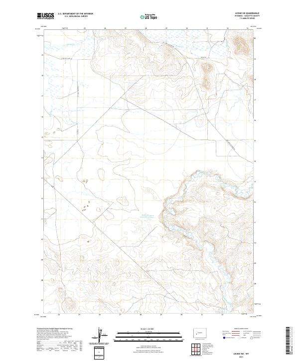 USGS US Topo 7.5-minute map for Leckie SW WY 2021