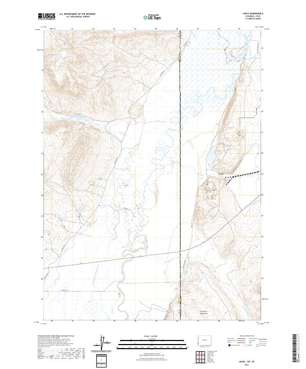 USGS US Topo 7.5-minute map for Leefe WYUT 2021