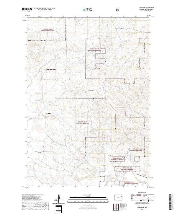 USGS US Topo 7.5-minute map for Lion Creek WY 2021
