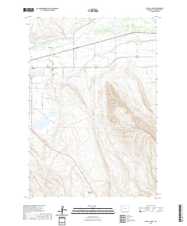 USGS US Topo 7.5-minute map for Lovell Lakes WY 2021