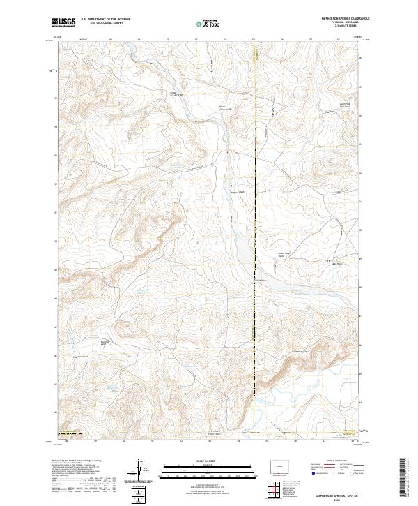 USGS US Topo 7.5-minute map for McPherson Springs WYCO 2021