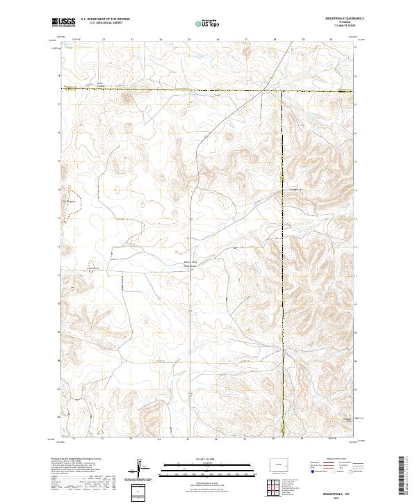 USGS US Topo 7.5-minute map for Meadowdale WY 2021