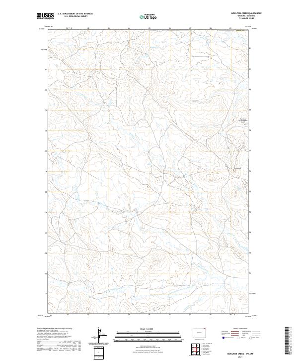 USGS US Topo 7.5-minute map for Moulton Creek WYMT 2021