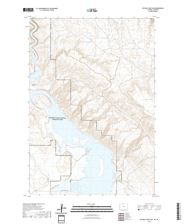 USGS US Topo 7.5-minute map for Natural Trap Cave WYMT 2021