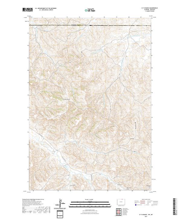 US Topo 7.5-minute map for O T O Ranch WYMT