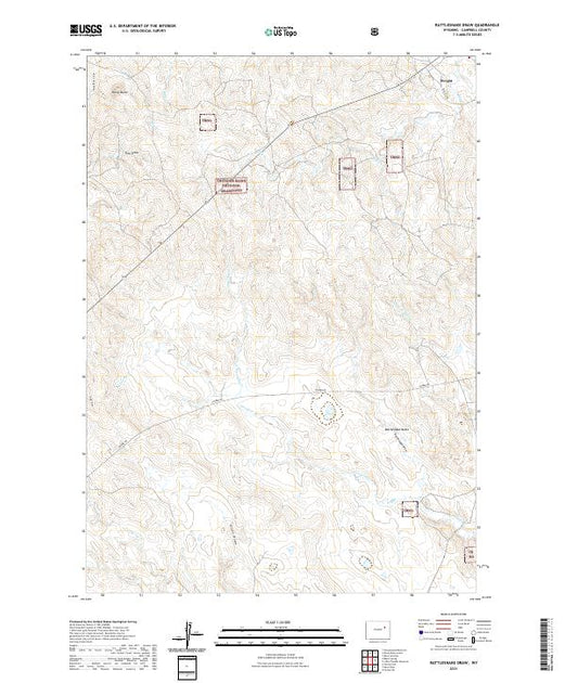 USGS US Topo 7.5-minute map for Rattlesnake Draw WY 2021 – American Map ...