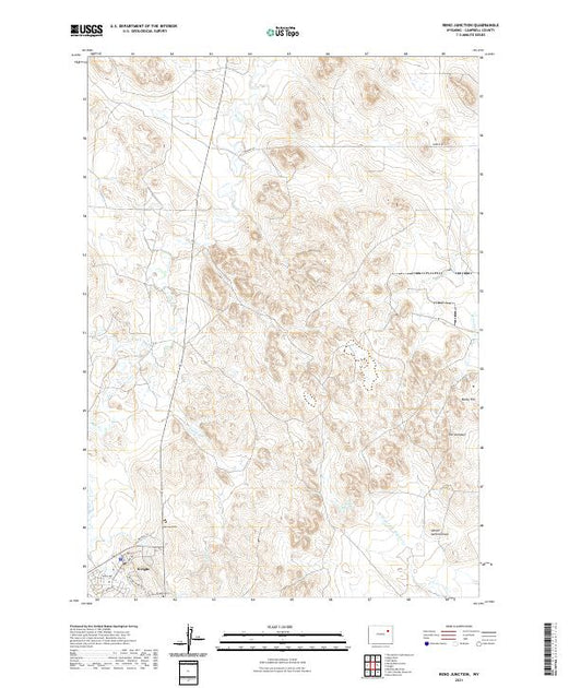 USGS US Topo 7.5-minute map for Reno Junction WY 2021 – American Map Store