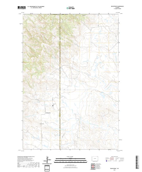 USGS US Topo 7.5-minute map for Rockypoint WY 2021