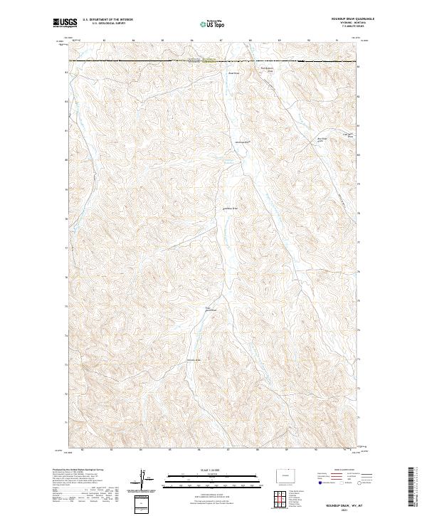US Topo 7.5-minute map for Roundup Draw WYMT