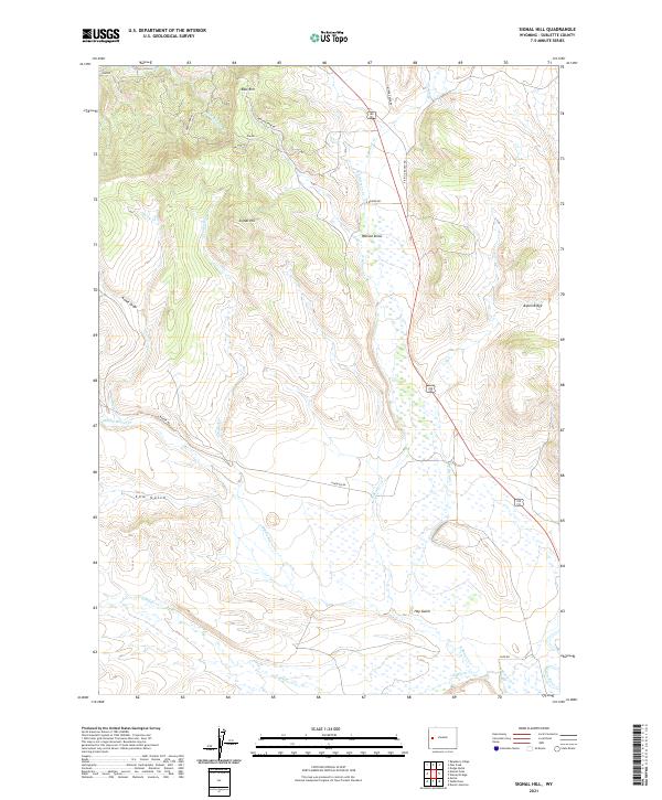 USGS US Topo 7.5-minute map for Signal Hill WY 2021