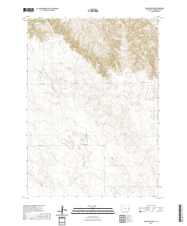 USGS US Topo 7.5-minute map for Signature Rock WY 2021